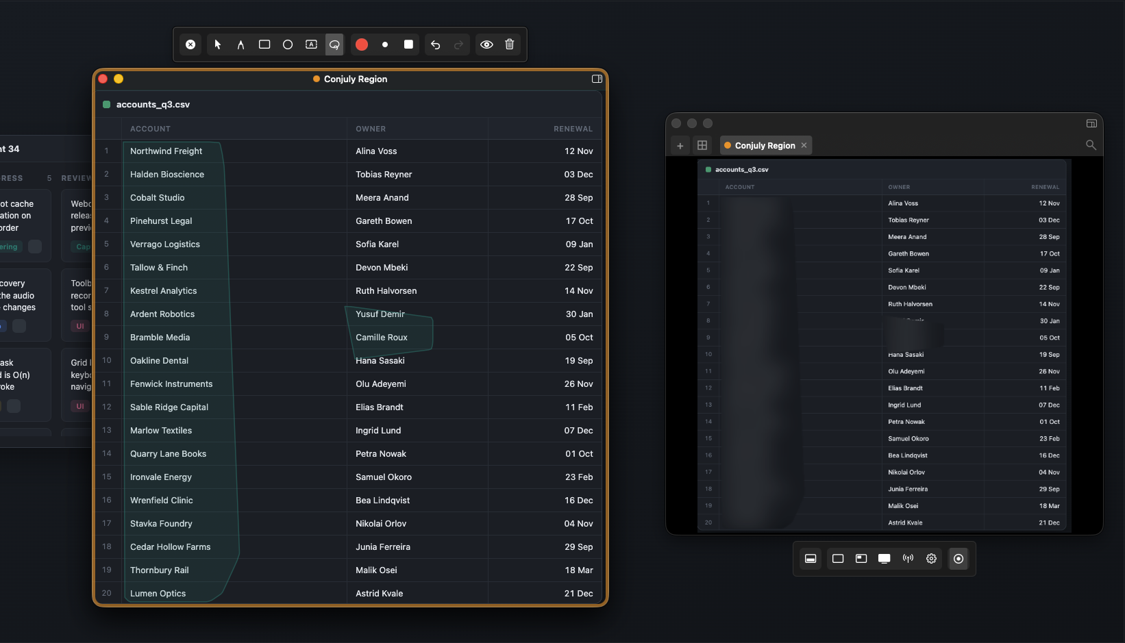 Blur and blocked apps in action